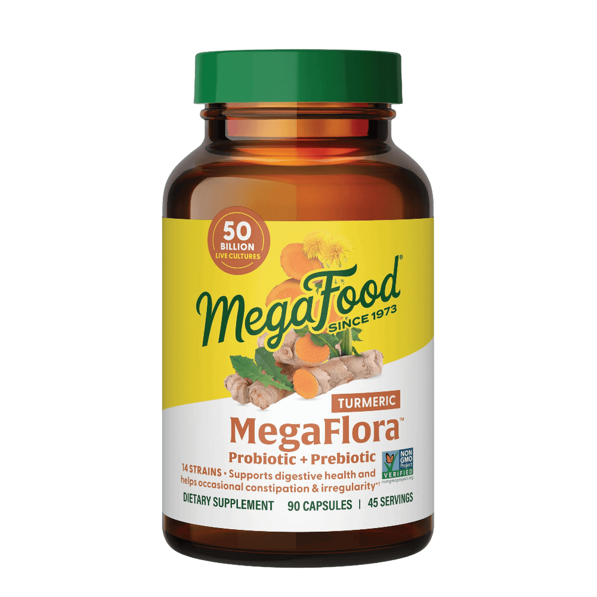 MegaFlora® Probiotic + Prebiotic with Turmeric