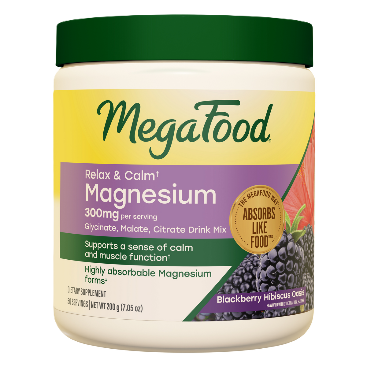 Relax + Calm† Magnesium Powder - Blackberry Hibiscus Oasis Flavor