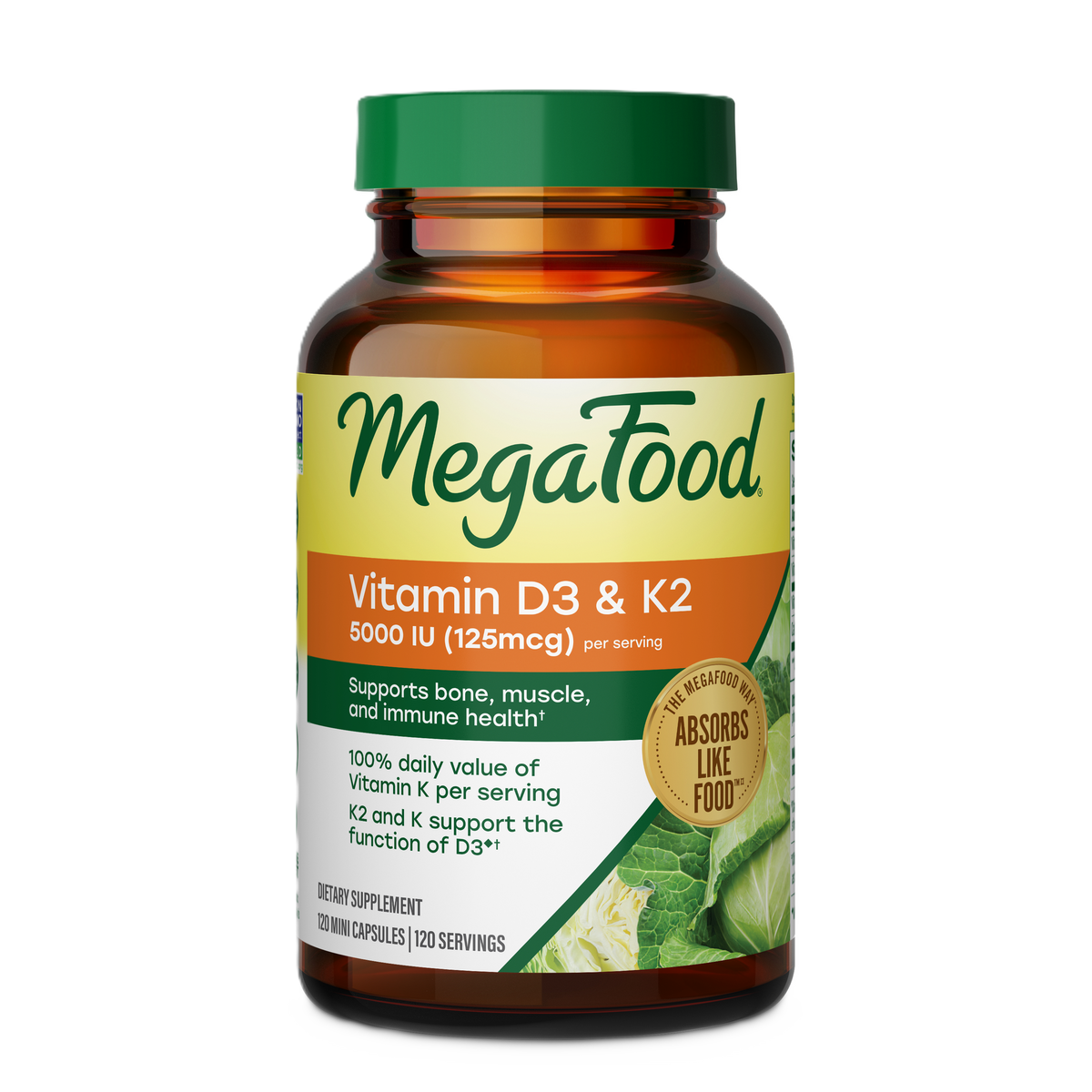 Vitamin D3 5000 IU (125 mcg) plus K & K2