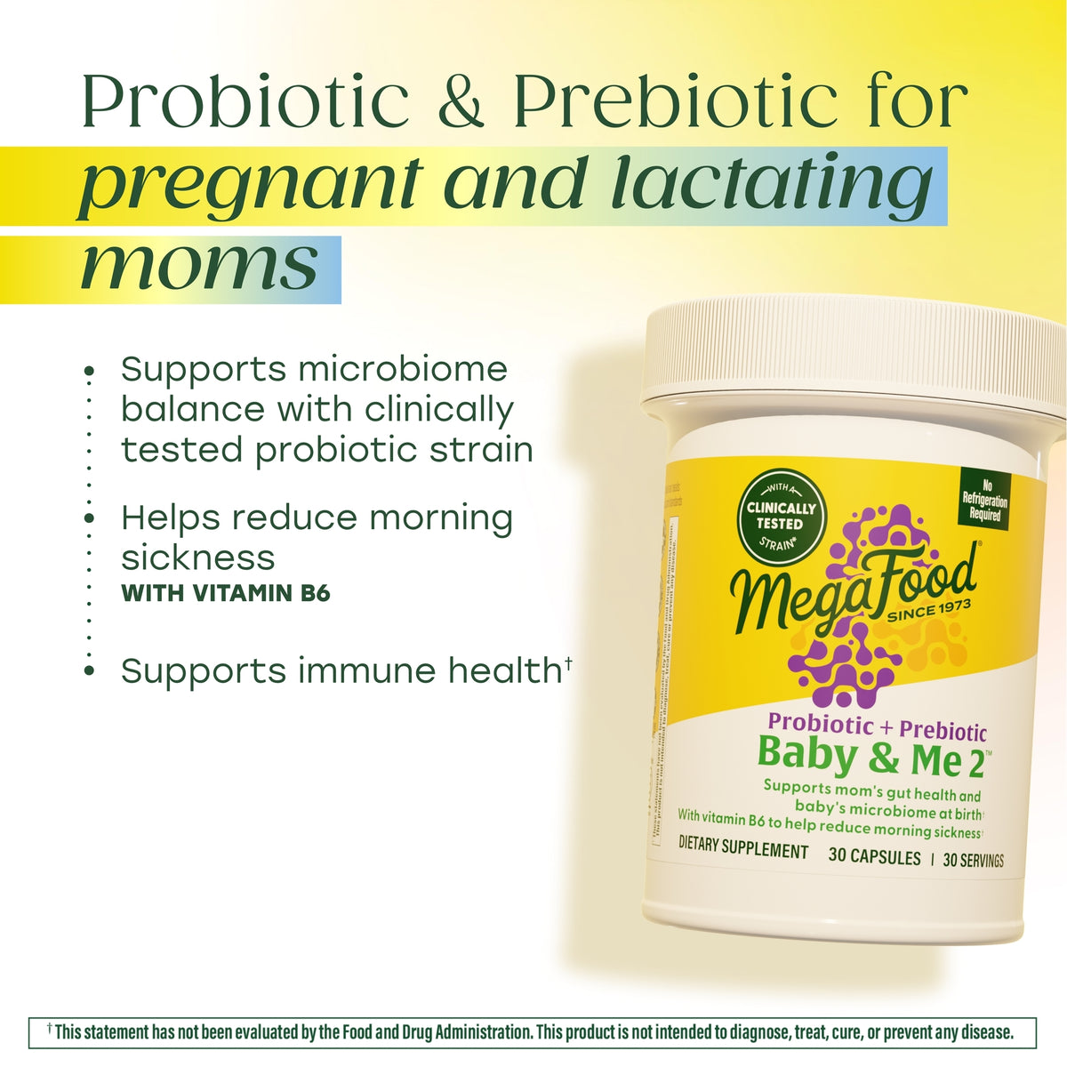 Probiotic and prebiotic for pregnant and lactating moms