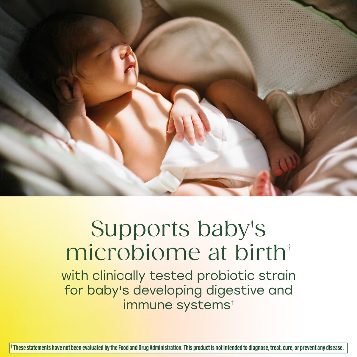 Supports baby's microbiome at birth