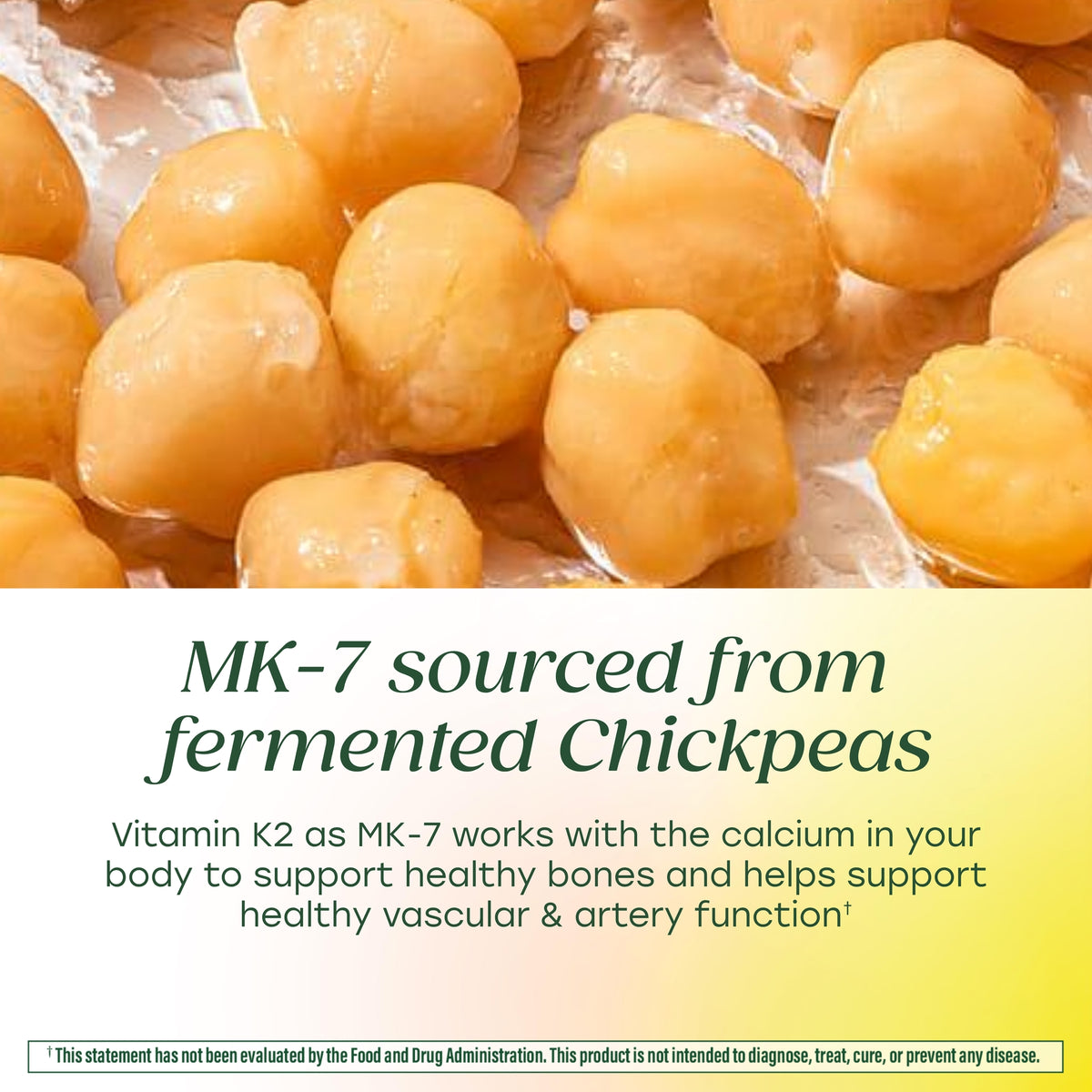 MK-7 sourced from fermented chickpeas