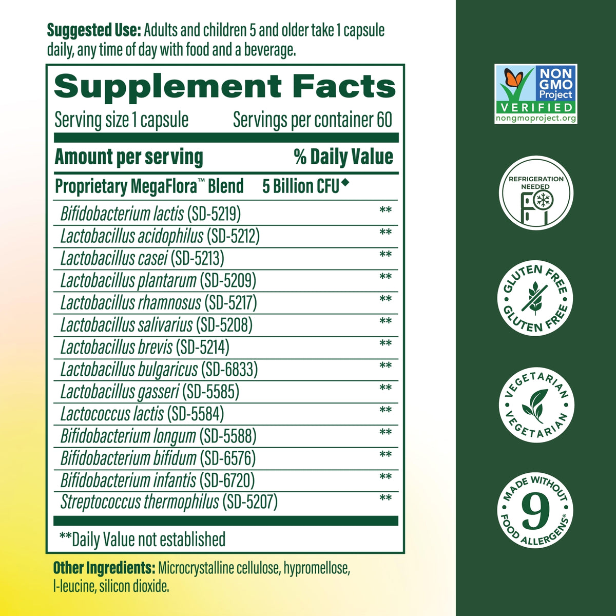 MegaFlora® Kids Probiotic - 14 Strains - 5 Billion live cultures