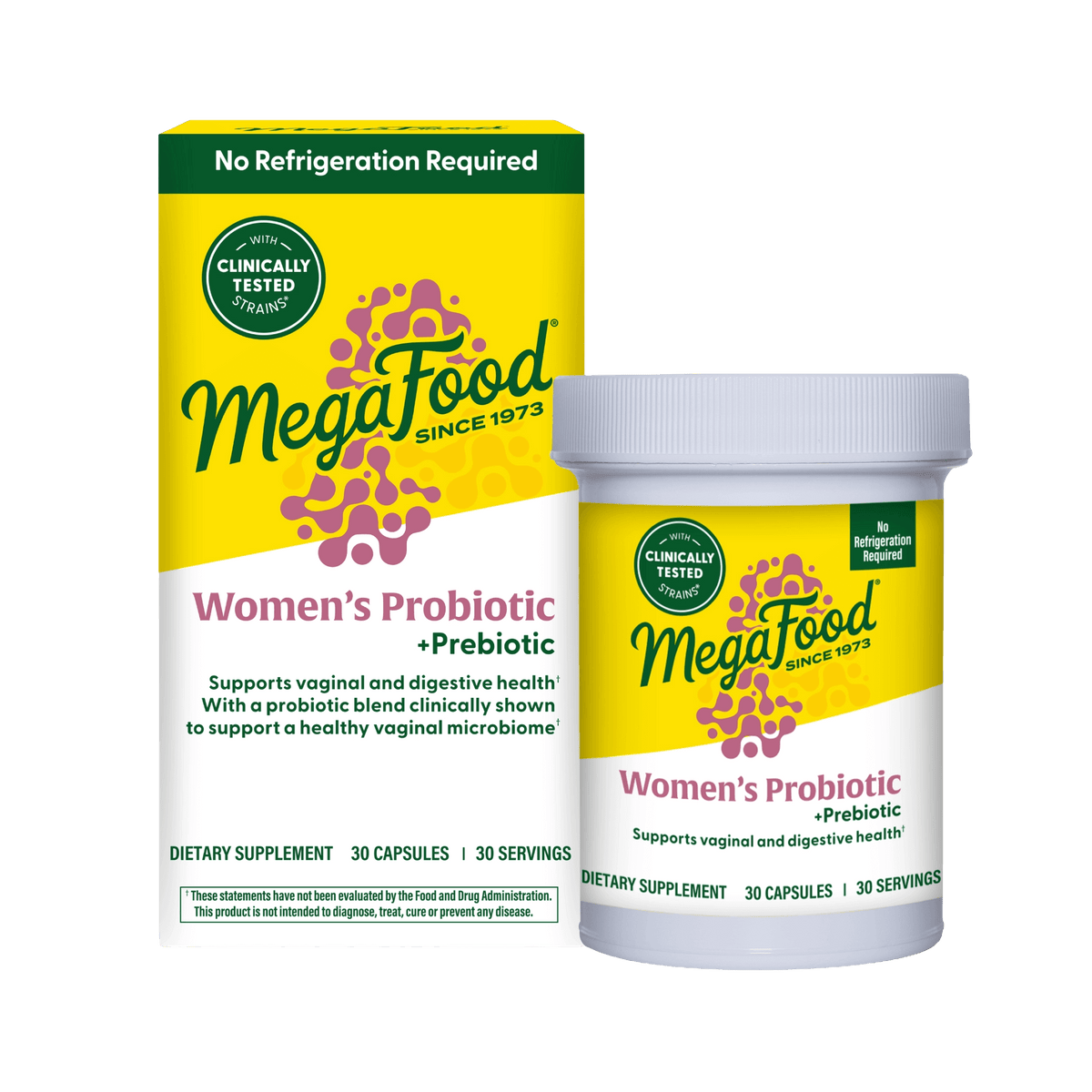 Women’s Probiotic + Prebiotic - Shelf Stable - with Clinically Tested Strains