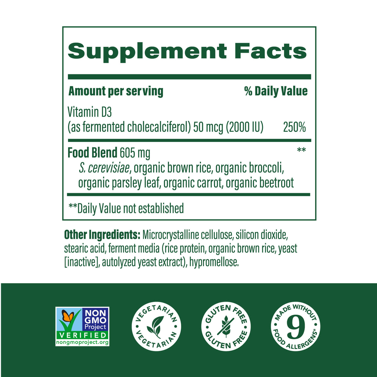 Vitamin D3 2000 IU (50 mcg)