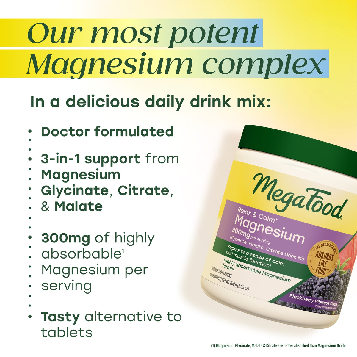 Relax + Calm† Magnesium Powder - Blackberry Hibiscus Oasis Flavor
