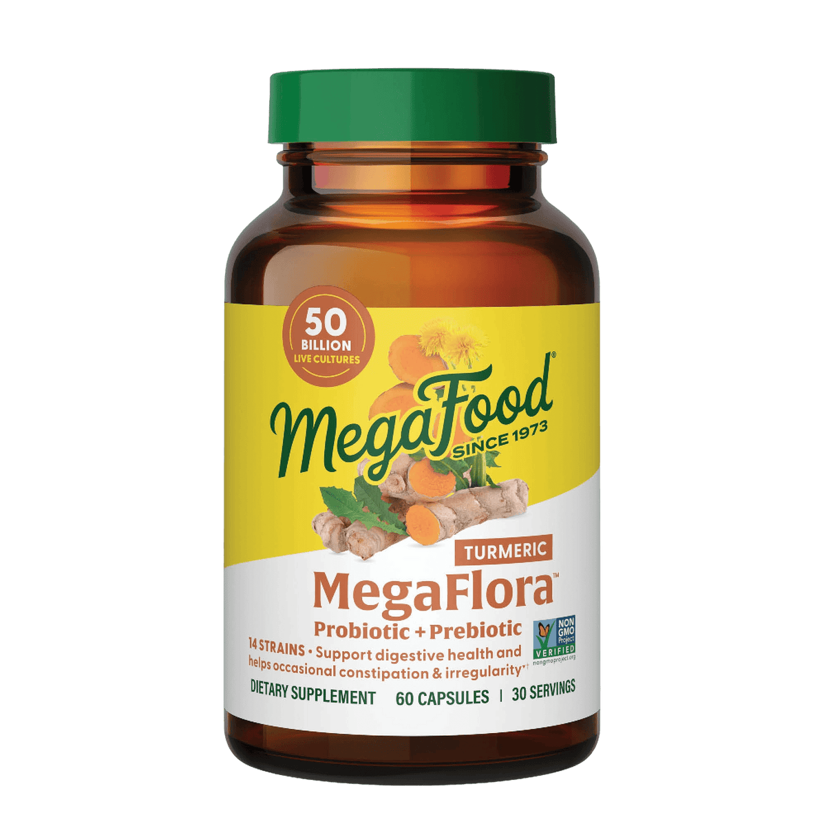 MegaFlora® Probiotic + Prebiotic with Turmeric
